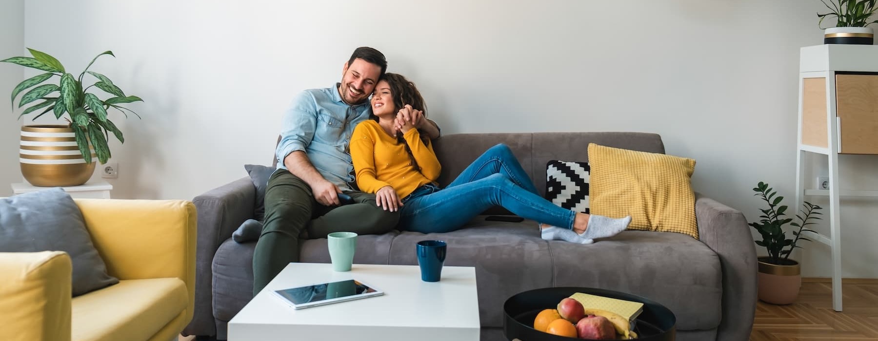 a couple on a couch