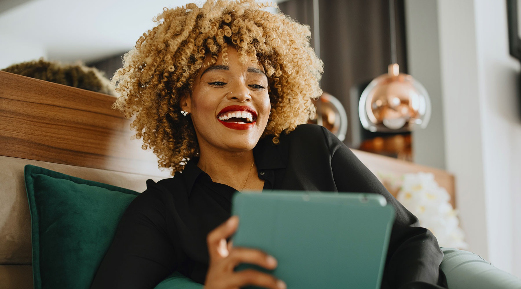 Find out what all the buzz is about girl on tablet