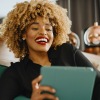 girl on tablet